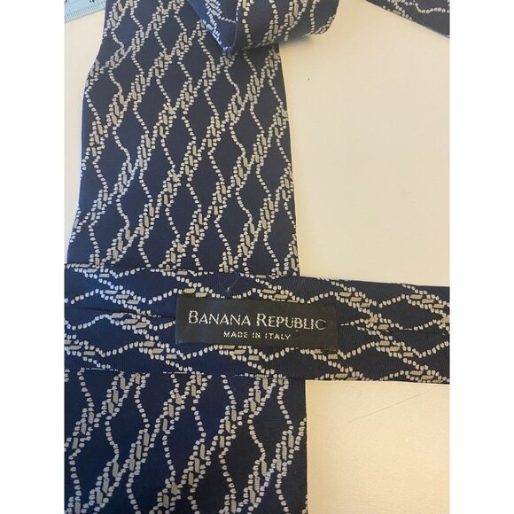 Banana Republic Men's Silk Ribbed Abstract Print Tie Made In Italy 59Lx4W - Picture 5 of 9